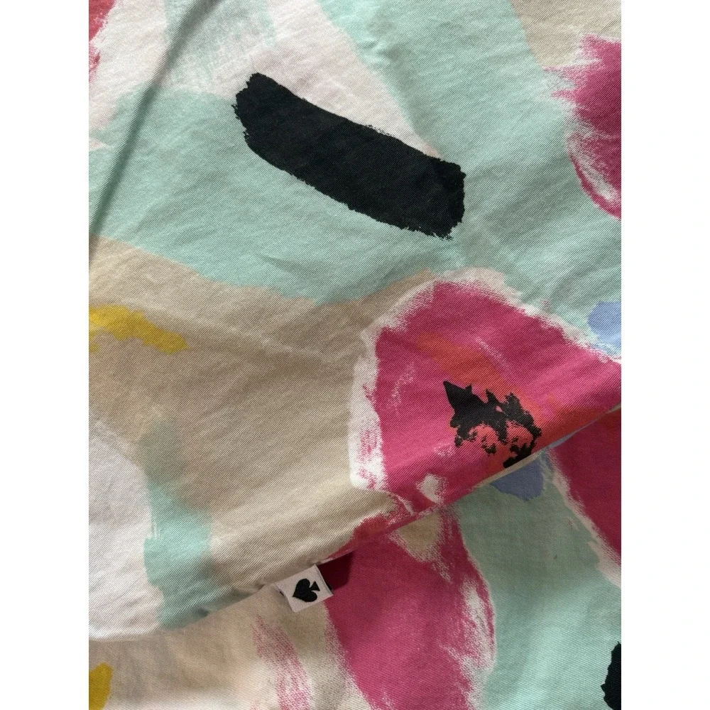 Kate Spade Paintball Abstract Floral Comforter With 2 Shams Full/Queen